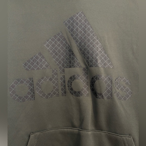 ADIDAS Army green Hoodie Men’s Sz. L - Picture 2 of 4